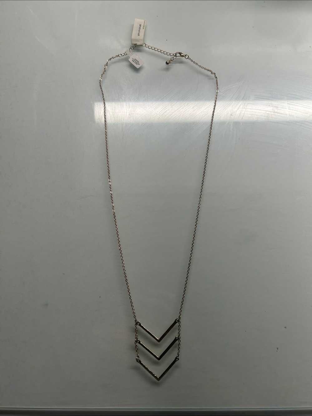 Minimalist Gold Chevron Pendant Necklace - Women Jewelry